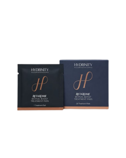 Hydrinity RetaXome Retinal Boost Treatment Pads with retinal and 5-acid complex for texture pores breakouts and dark spots